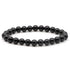 Bracelet onyx noir Brésil A (boules 7-8mm) - Taille L