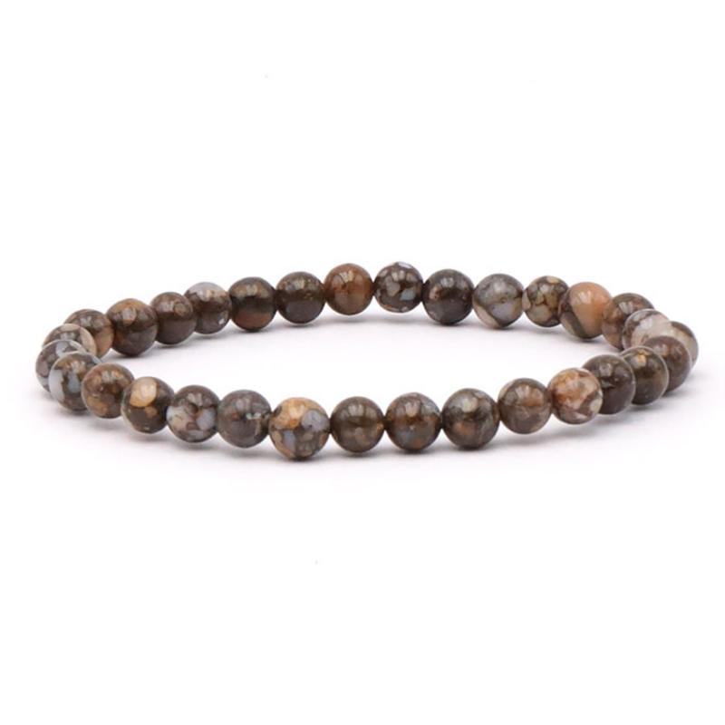 Bracelet opale brune Madagascar A (boules 5-6mm)