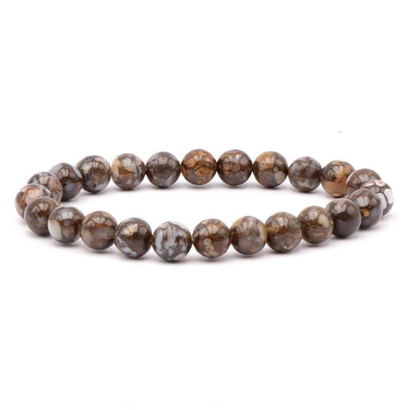 Bracelet opale brune Madagascar A (boules 7-8mm)