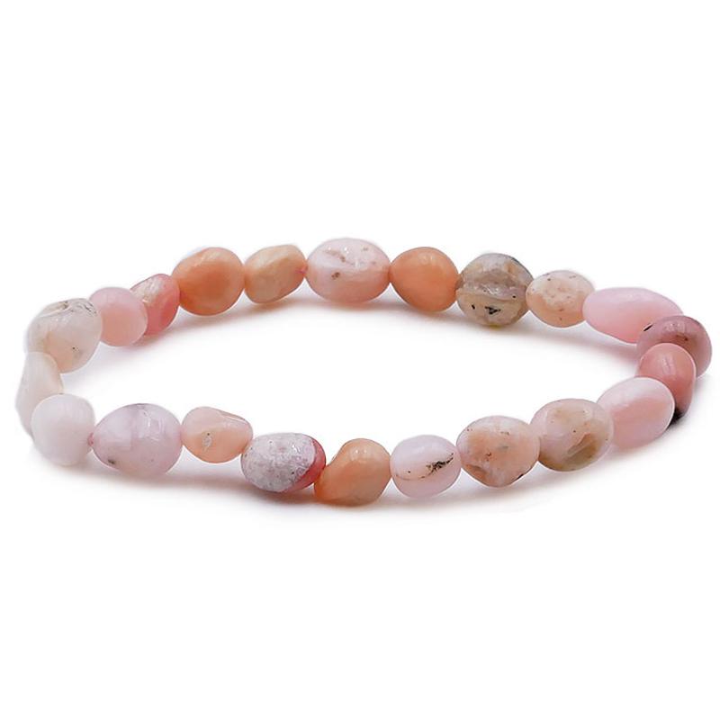 Bracelet opale rose A (grains 5-7mm)