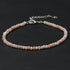 Bracelet opale rose perles facettées argent 925