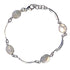 Bracelet pierre de lune  arc en ciel (péristérite) argent 925