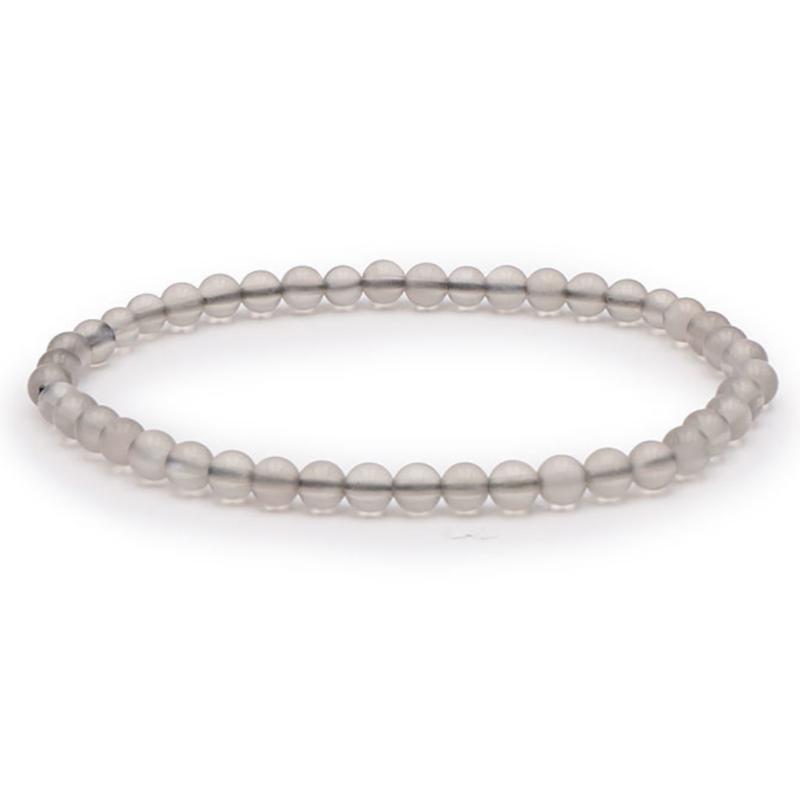 Bracelet pierre de lune grise Inde AA+ (boules 3-4mm)