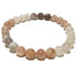 Bracelet pierre de lune multicolore Inde AA (boules 7-8mm) - Taille L