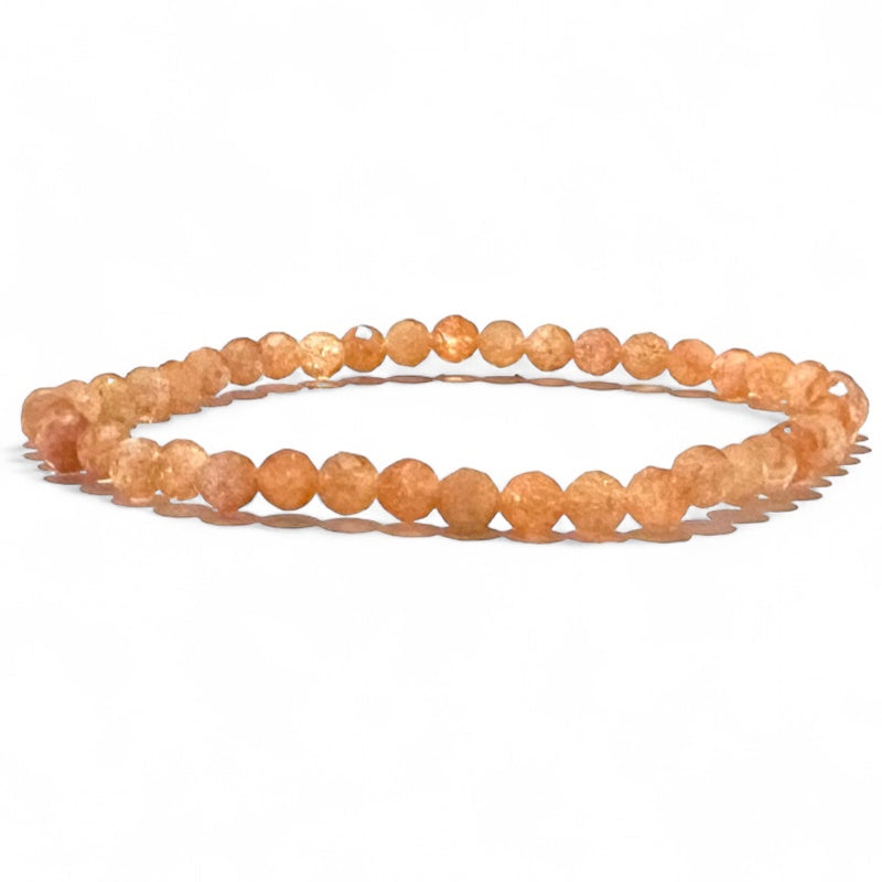 India A sunstone bracelet (3-4mm faceted beads)