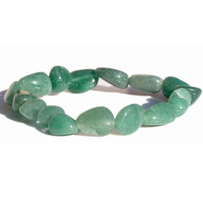 Bracelet aventurine verte Brésil A (pierres roulées) 10-12mm