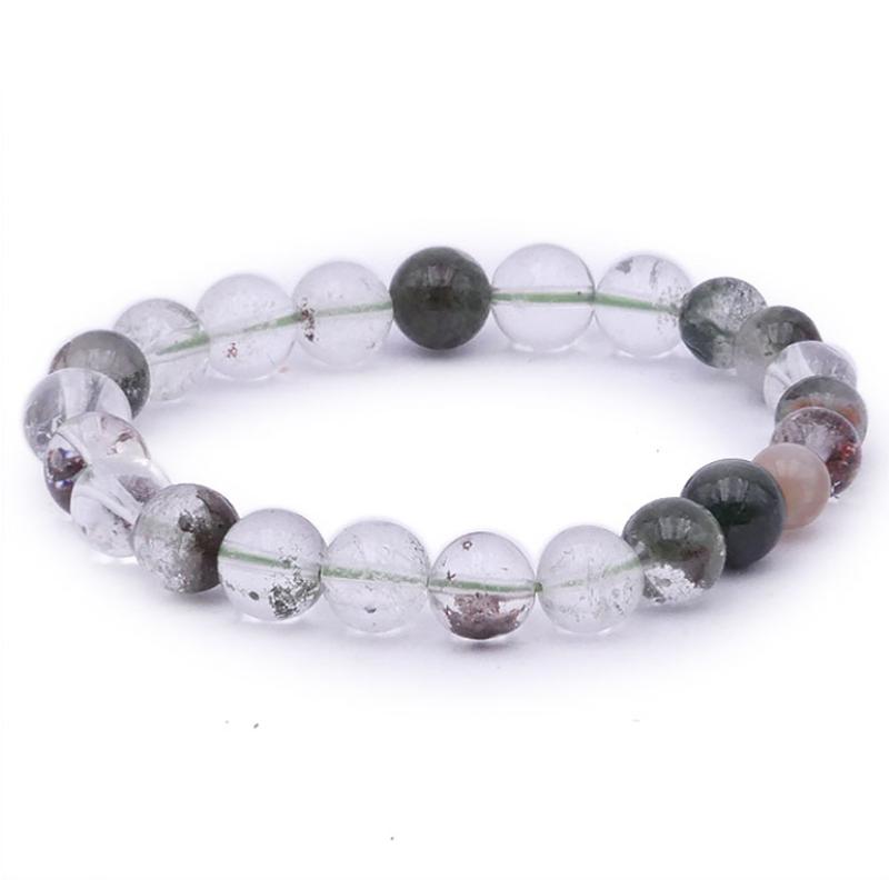 Bracelet quartz chlorite Brésil A (boule 7-8mm)