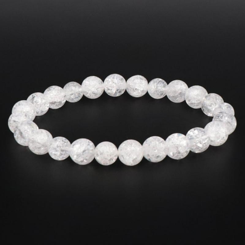 Bracelet quartz craquelé Brésil A (boules 7-8mm)