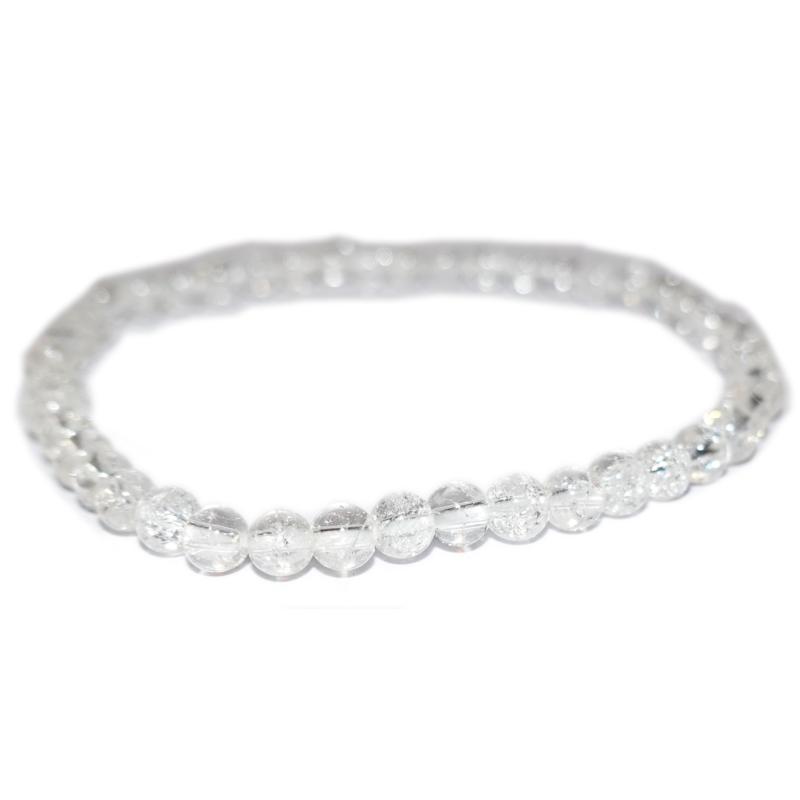 Bracelet quartz craquelé Brésil A (boules 3-4mm)