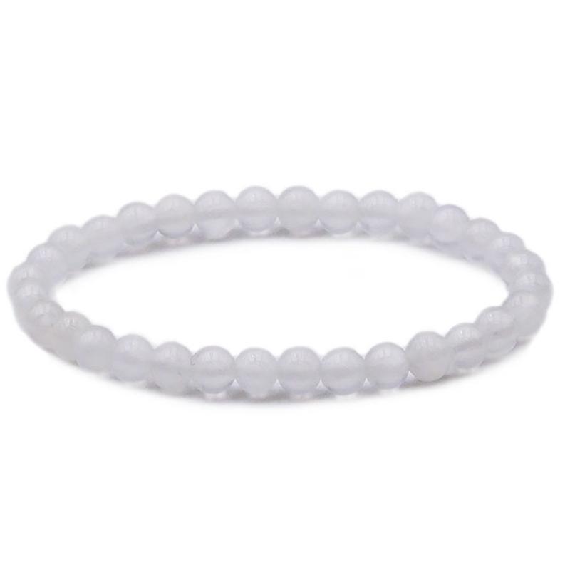 Bracelet quartz neige Brésil A (boules 5-6mm)