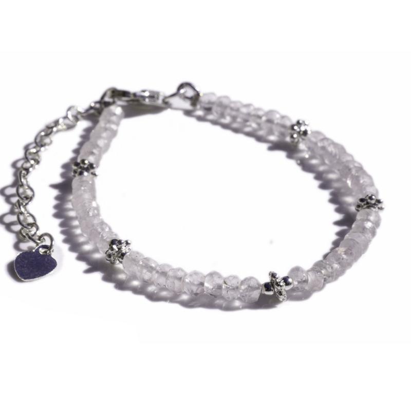 Bracelet quartz rose extra argent 925