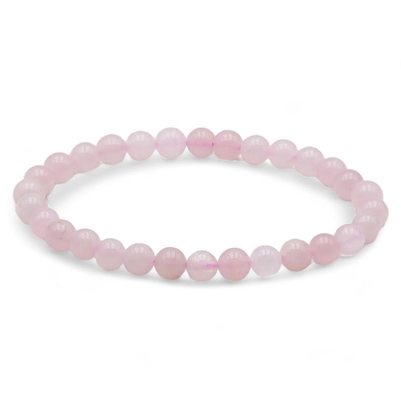 Bracelet quartz rose Brésil A (boules 5-6mm)