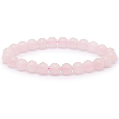 Bracelet quartz rose Brésil A (boules 7-8mm)