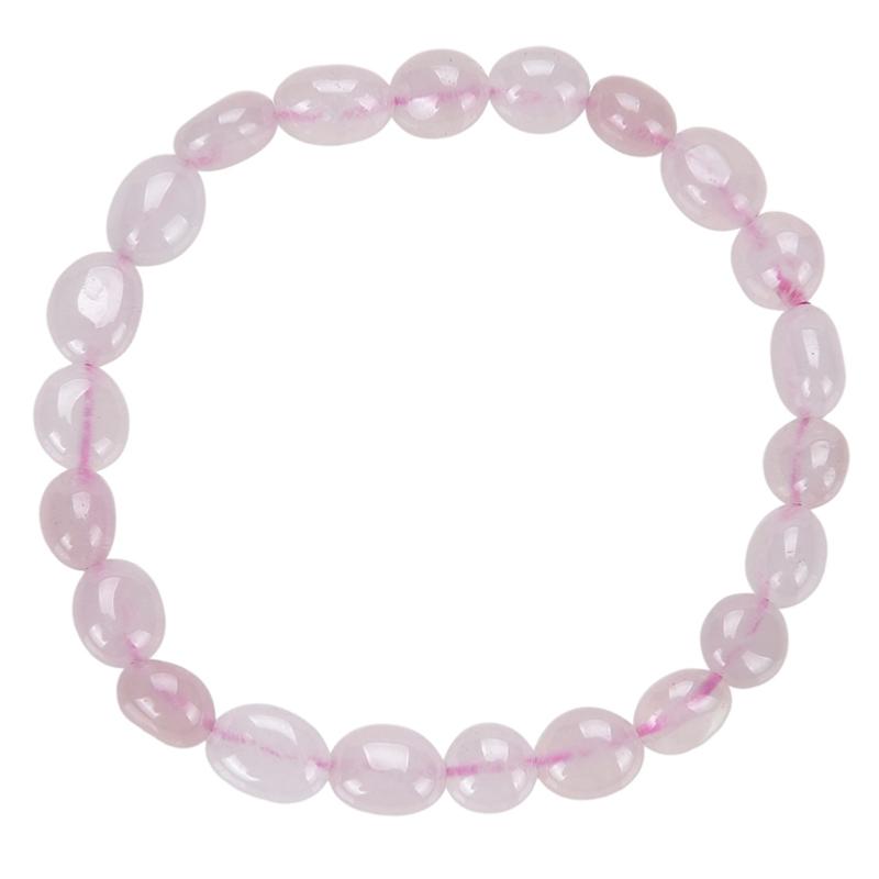 Bracelet quartz rose Brésil A (pierres roulées) 10-12mm