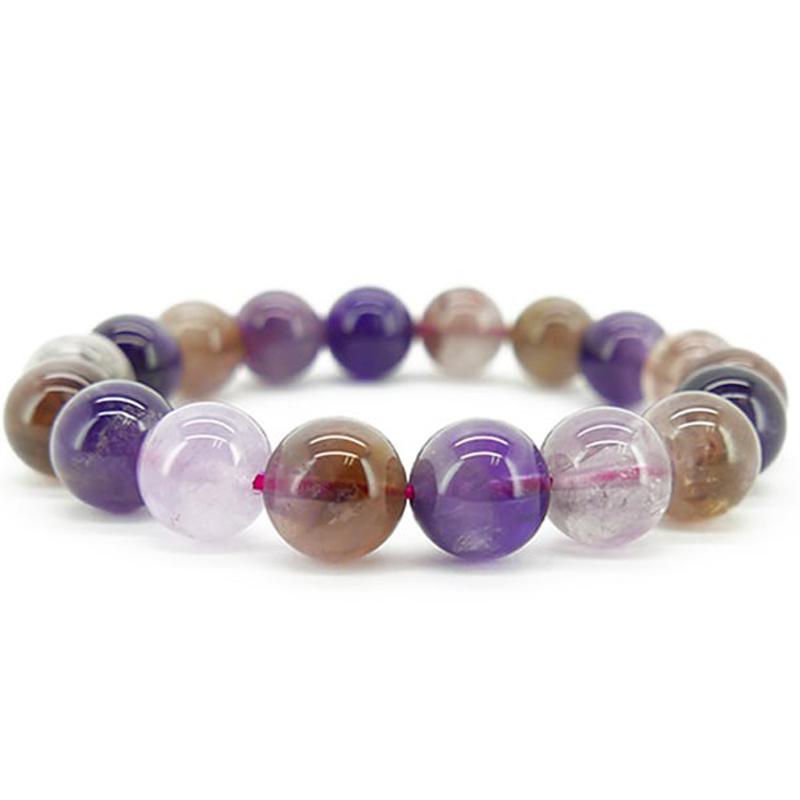 Bracelet quartz super seven Brésil A+ (boules 12mm)