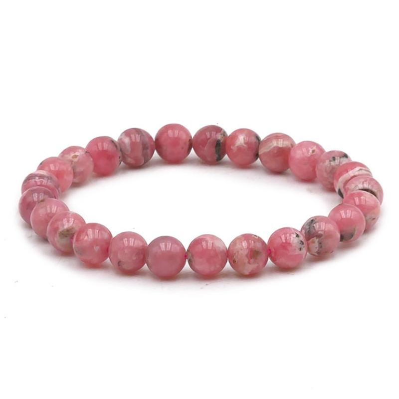 Bracelet rhodochrosite Argentine AAA (boules 6-7mm)