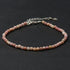 Bracelet rhodonite perles facettées argent 925