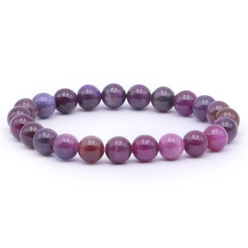 Bracelet rubis Inde AA (boules 7-8mm)