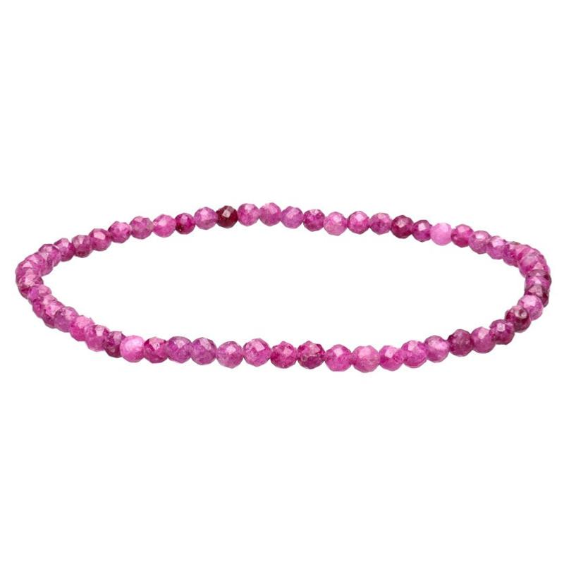 Bracelet rubis (perles facettées 2-3mm)