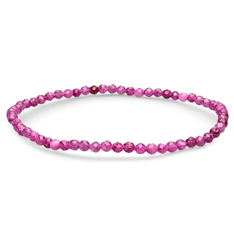 Ruby bracelet (2-3mm faceted beads)