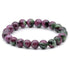 Bracelet rubis sur zoisite Tanzanie AA (boules 8-9mm)