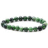 Bracelet rubis sur zoisite Tanzanie A (boules 7-8mm)