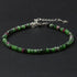 Bracelet rubis sur zoisite perles facettées argent 925