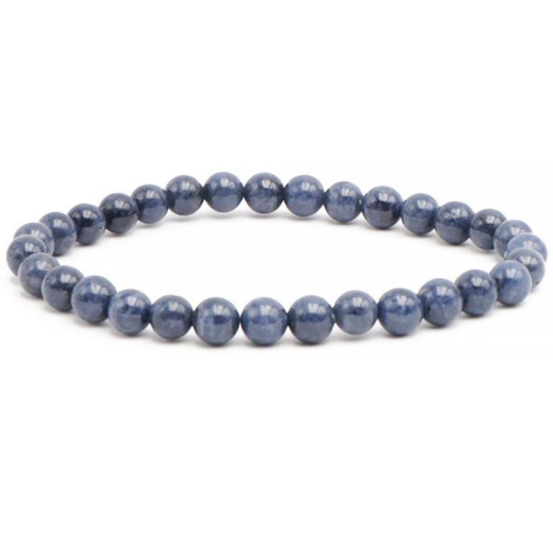 Bracelet saphir bleu Inde AA (boules 5-6mm)