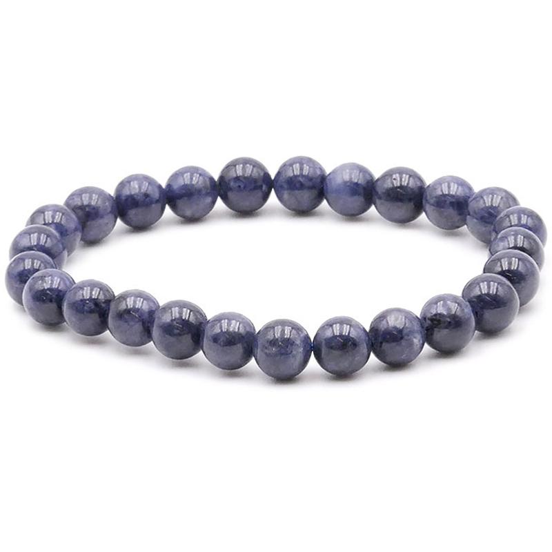 Bracelet saphir bleu Inde A (boules 7-8mm)