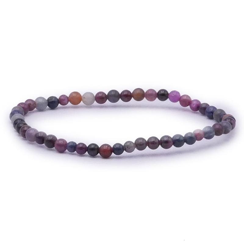 Bracelet saphir multicolore Inde A (boules 3-4mm)