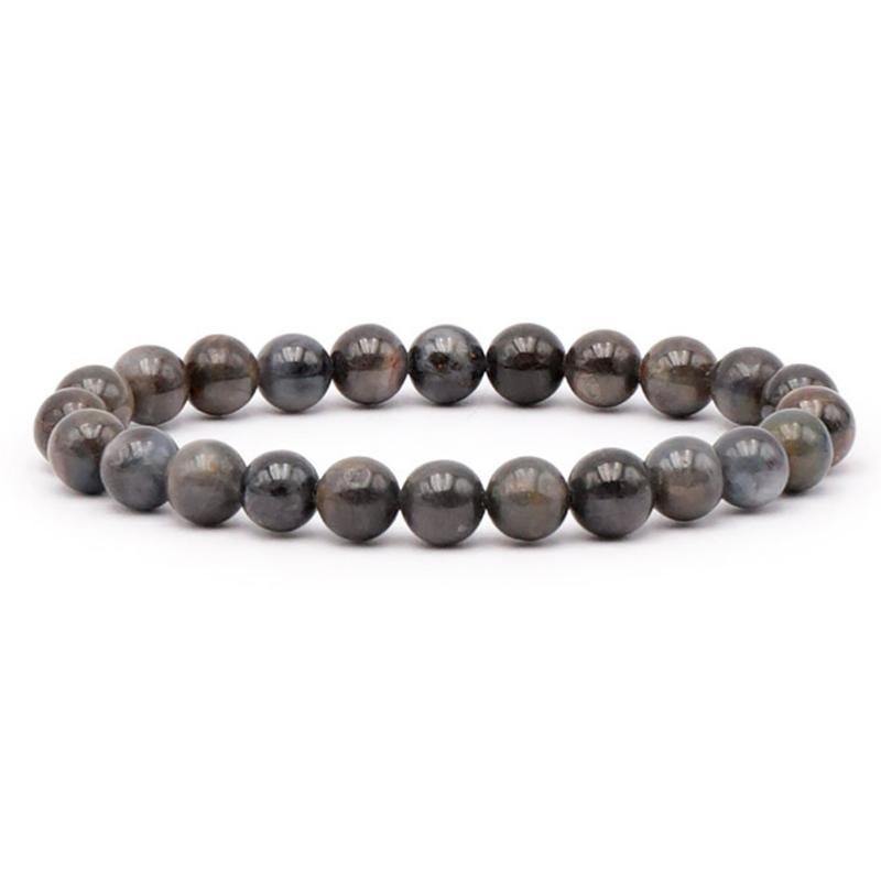 Bracelet saphir noir Inde A (boules 7.5-8.5mm)