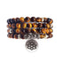 Bracelet/collier oeil de tigre boules 6mm (perles d&