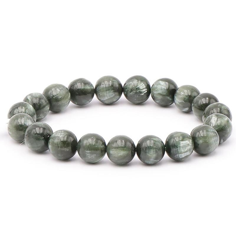 Bracelet séraphinite Russie AA (boules 10mm)