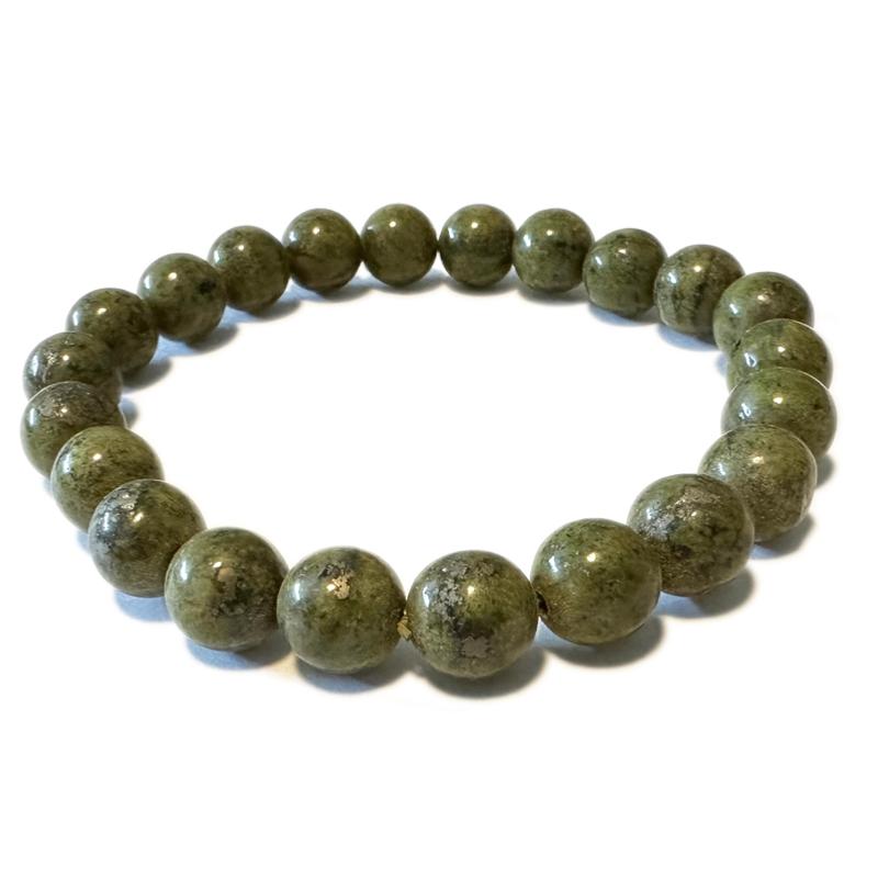 Bracelet serpentine Mamba Stone Pérou A (boules 7-8mm)