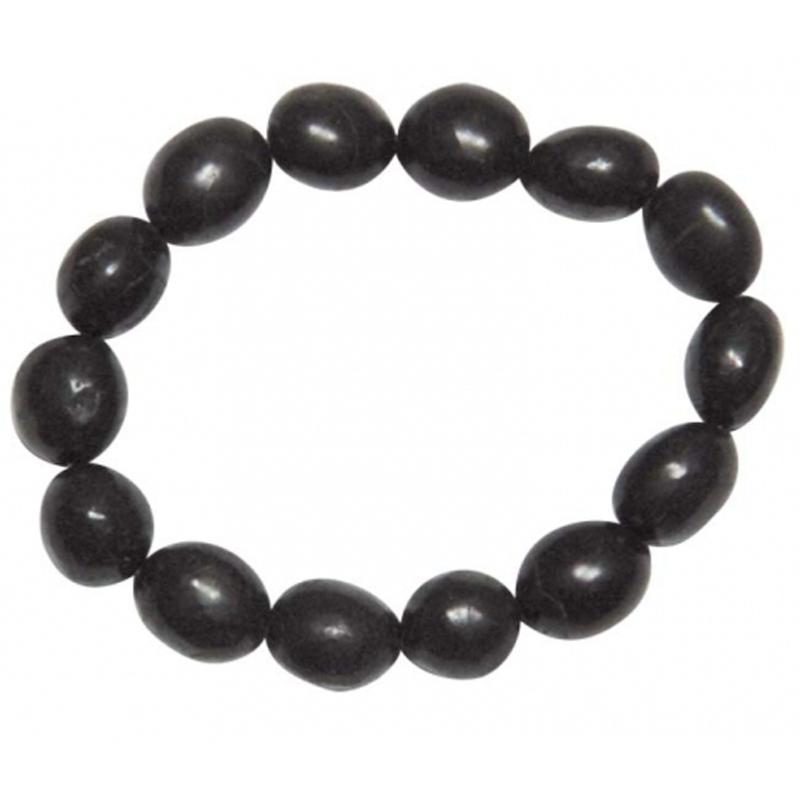 Bracelet shungite Russie A (pierres roulées) 