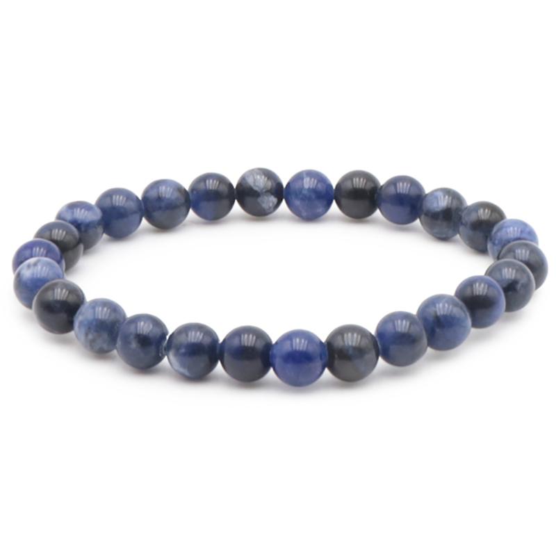 Bracelet sodalite Brésil A (boules 7-8mm) - Taille L