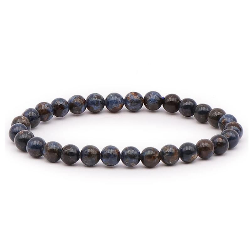 Bracelet spinelle bleue Sri Lanka A+ (boules 5-6mm)