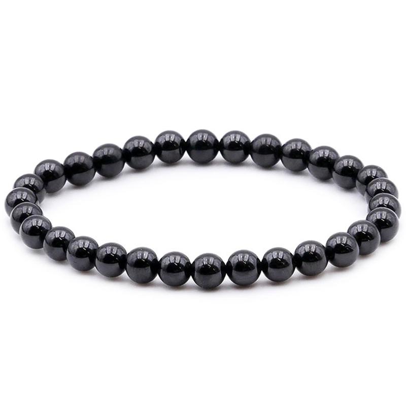 Bracelet spinelle noir Thaïlande A (boules 5-6mm)