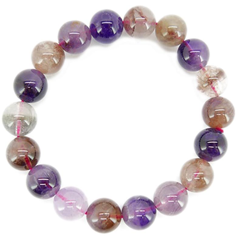 Bracelet quartz super seven Brésil A+ (boules 12mm)