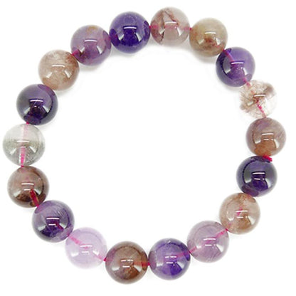 Bracelet quartz super seven Brésil A+ (boules 12mm)