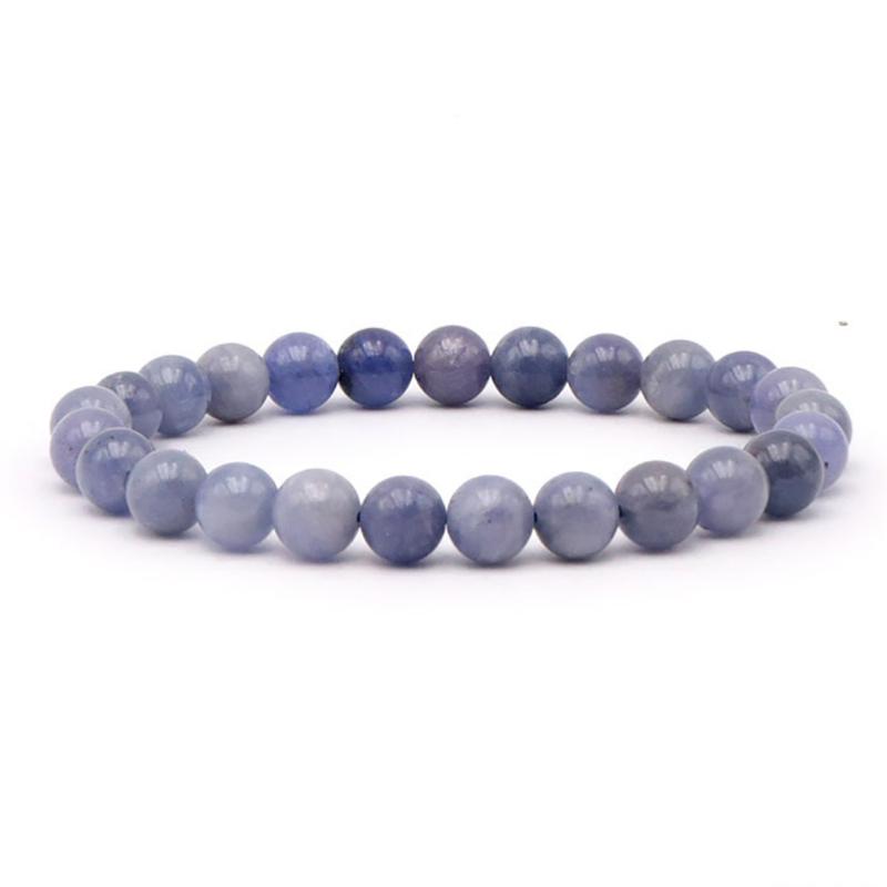 Bracelet tanzanite bleue A (boules 8-9mm)