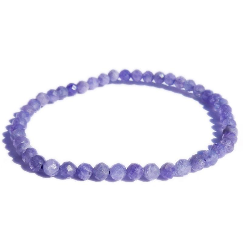 Bracelet tanzanite A (perles facettées 3-4mm)