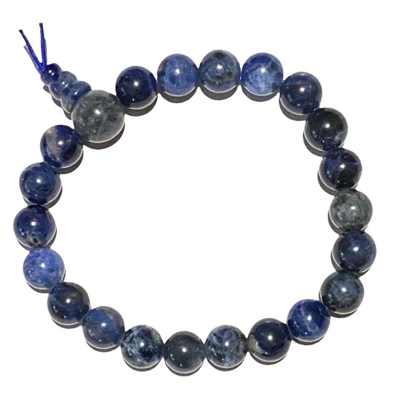 Bracelet tibétain sodalite (boules 8mm)