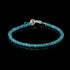 Bracelet topaze bleue perles facettées argent 925