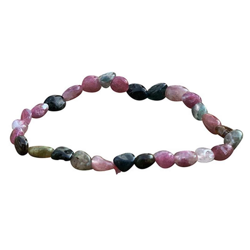 Bracelet tourmaline multicolore Brésil A (grains 5-7mm)