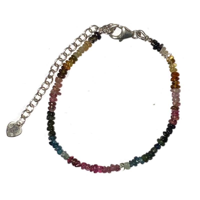 Bracelet tourmaline multicolore extra argent 925