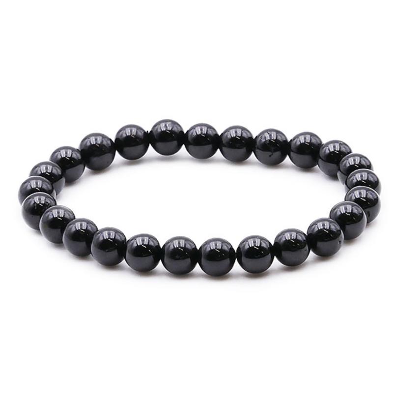 Bracelet tourmaline noire  Brésil A (boules 7-8mm)