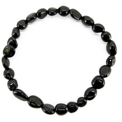 Bracelet tourmaline noire Brésil A (grains 5-7mm)