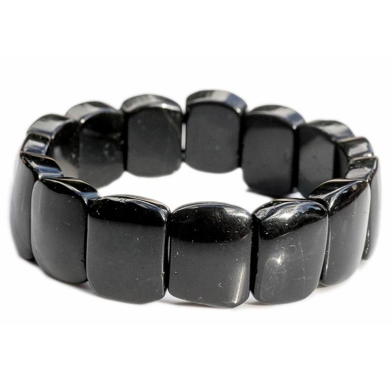 Bracelet tourmaline noire (pierres taillées)