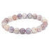 Bracelet tourmaline rose sur Eudialyte Namibie A (boules 10mm)